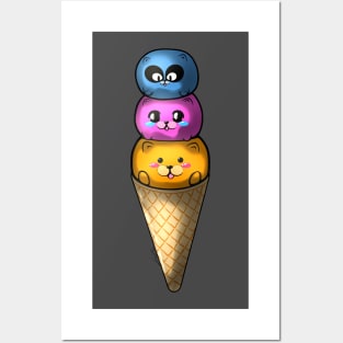 Cute Ice Cream Posters and Art